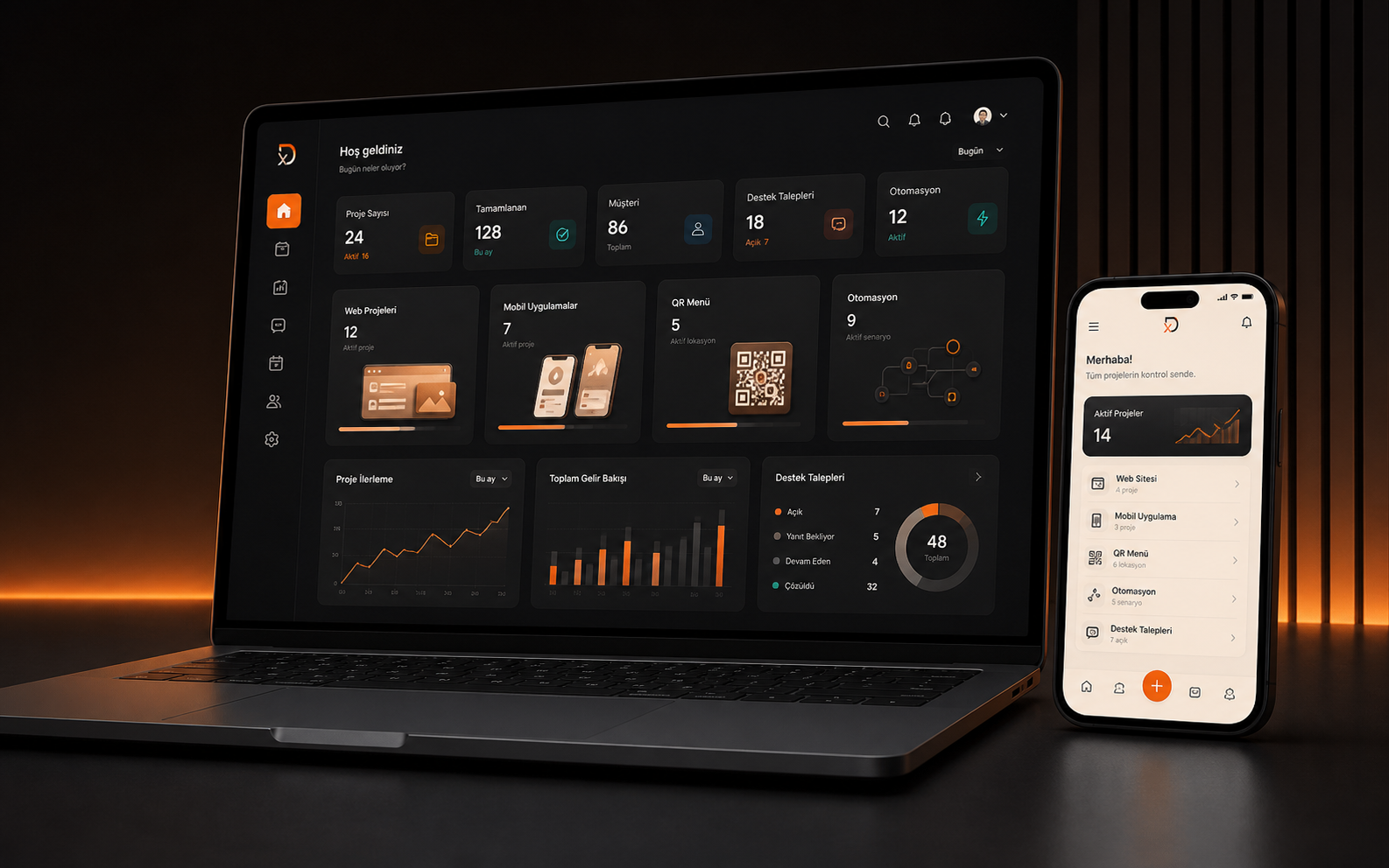 Dixora Tech proje yönetimi ve yazılım hizmetleri ekran görüntüsü