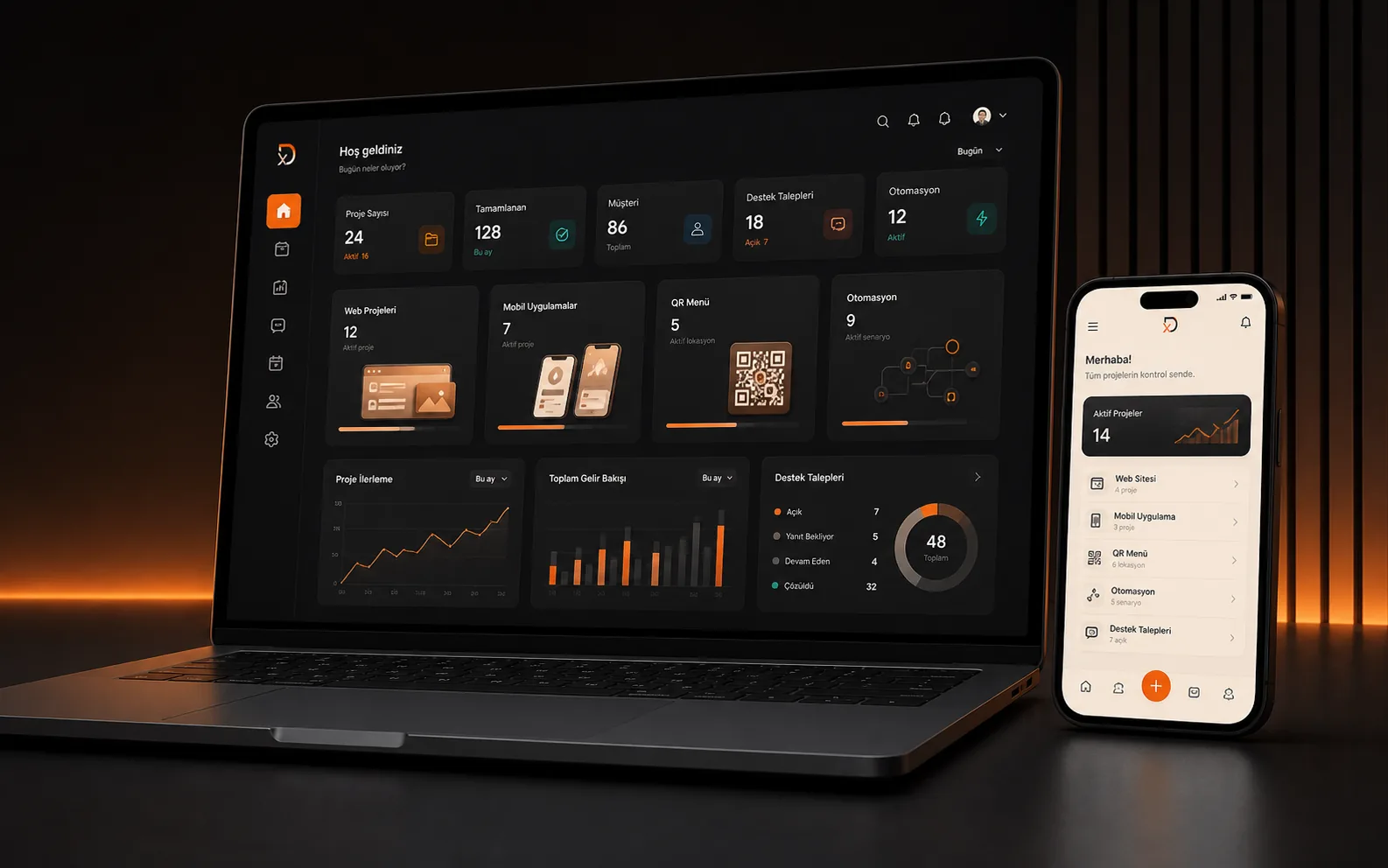 Dixora Tech proje yönetimi ve yazılım hizmetleri ekran görüntüsü